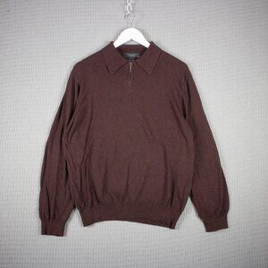 Toscano Made in Italy Burgundy Quarter Zip Sweater